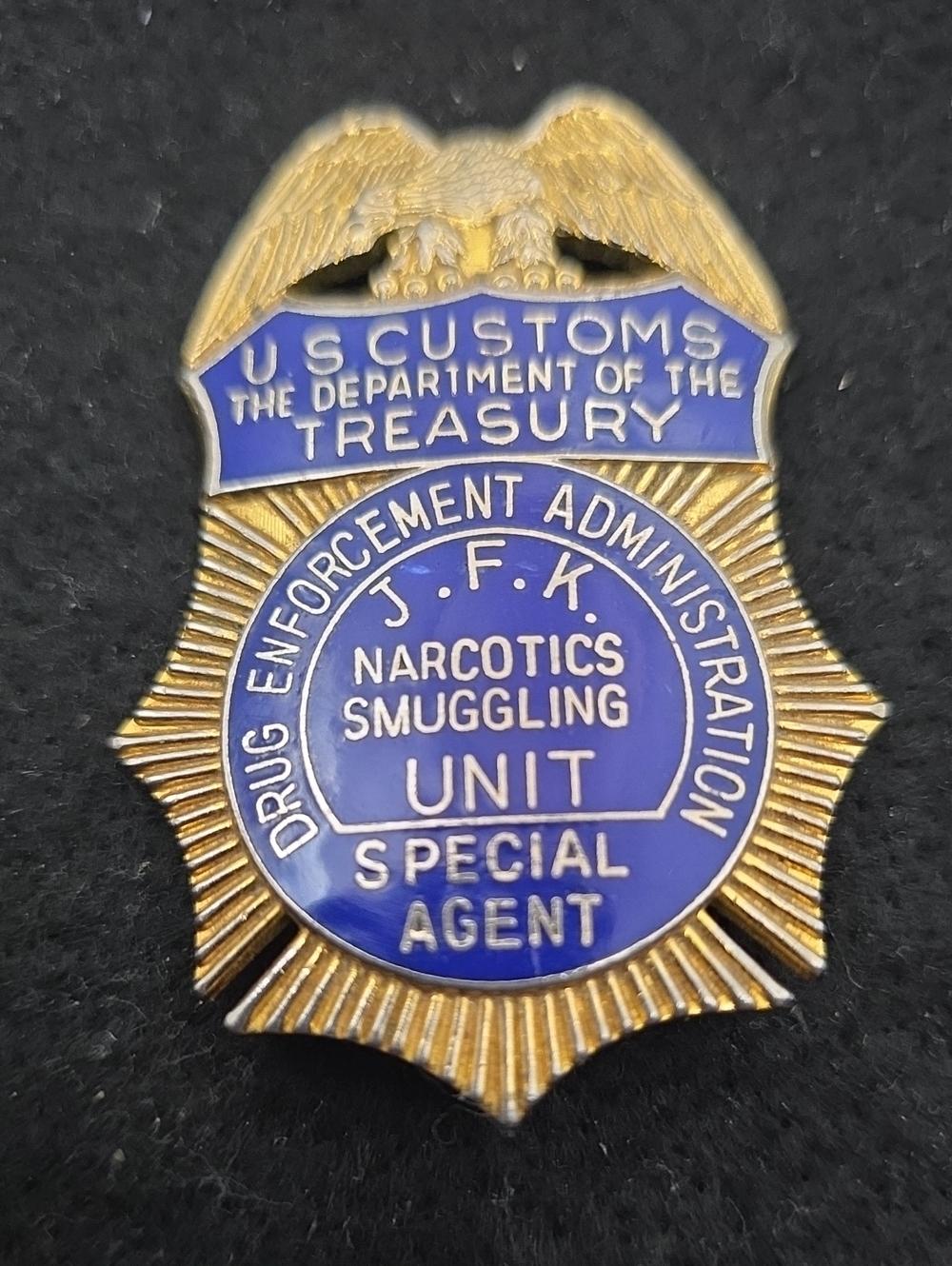 Narcotics Smuggling Unit Badge Special Agent JFK N.Y